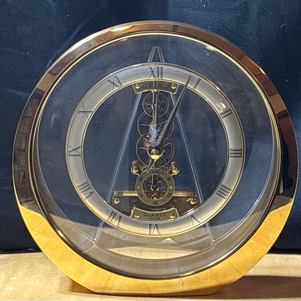 Seiko Luxurious Gold and Black Wall Clock